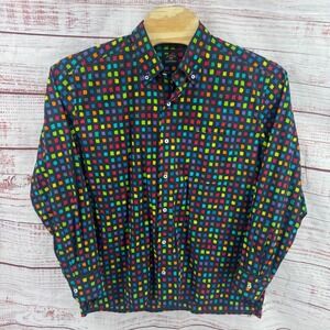 Solemare Maus & Hoffman Shirt Mens XL Button Down Multicolor Brushstroke Italy